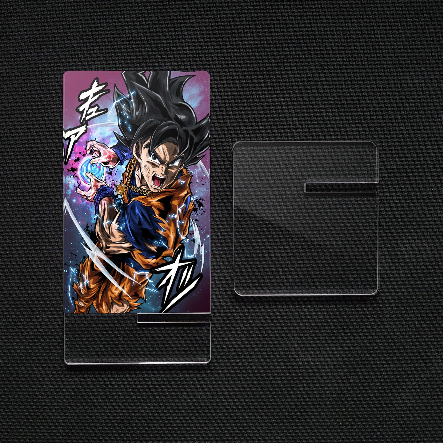 Soporte para Móvil de Dragon Ball Ultra Instinct Goku, de metacrilato