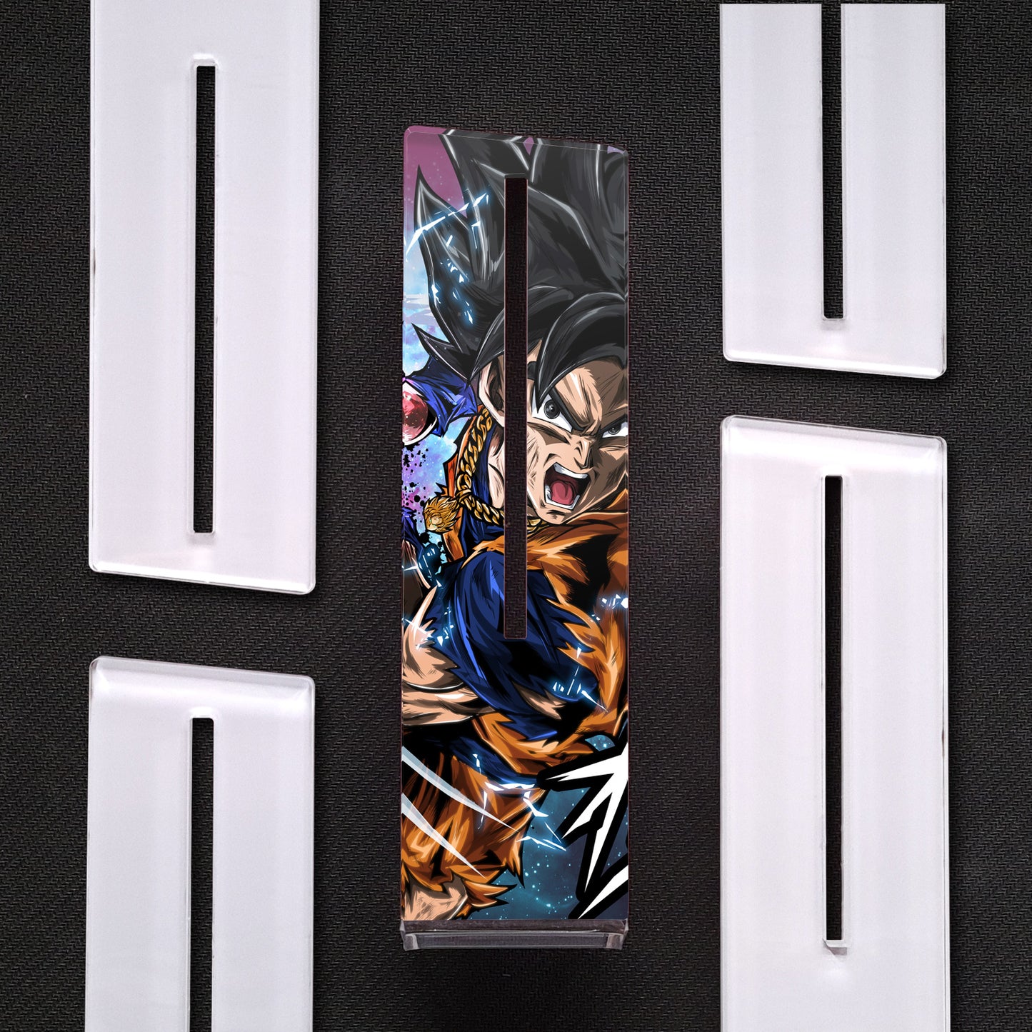 Dragon Ball Ultra Instinct Goku | Soporte Gráfica Vertical Metacrilato