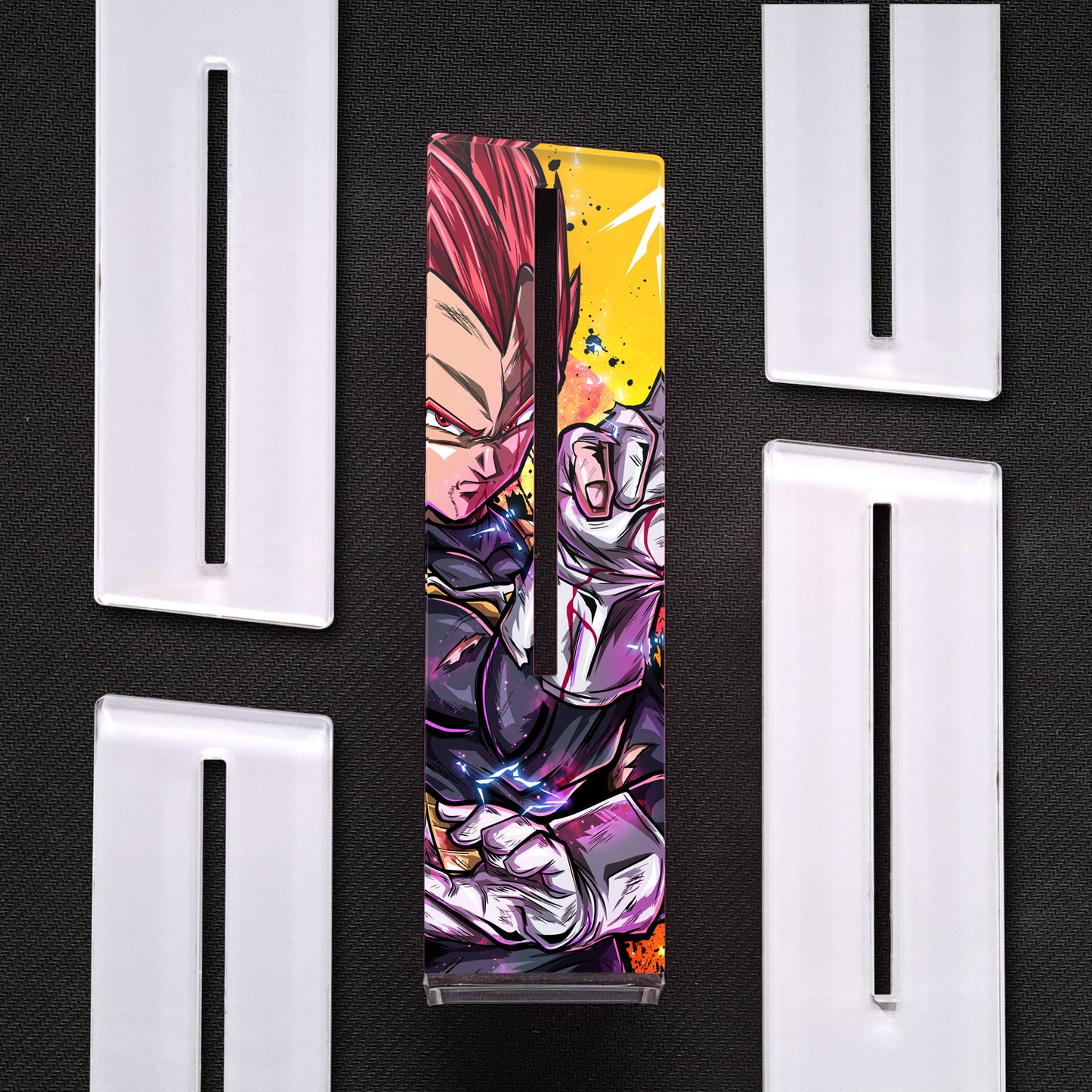 Vegeta SS God Red Dragon Ball | Soporte Gráfica Vertical Metacrilato
