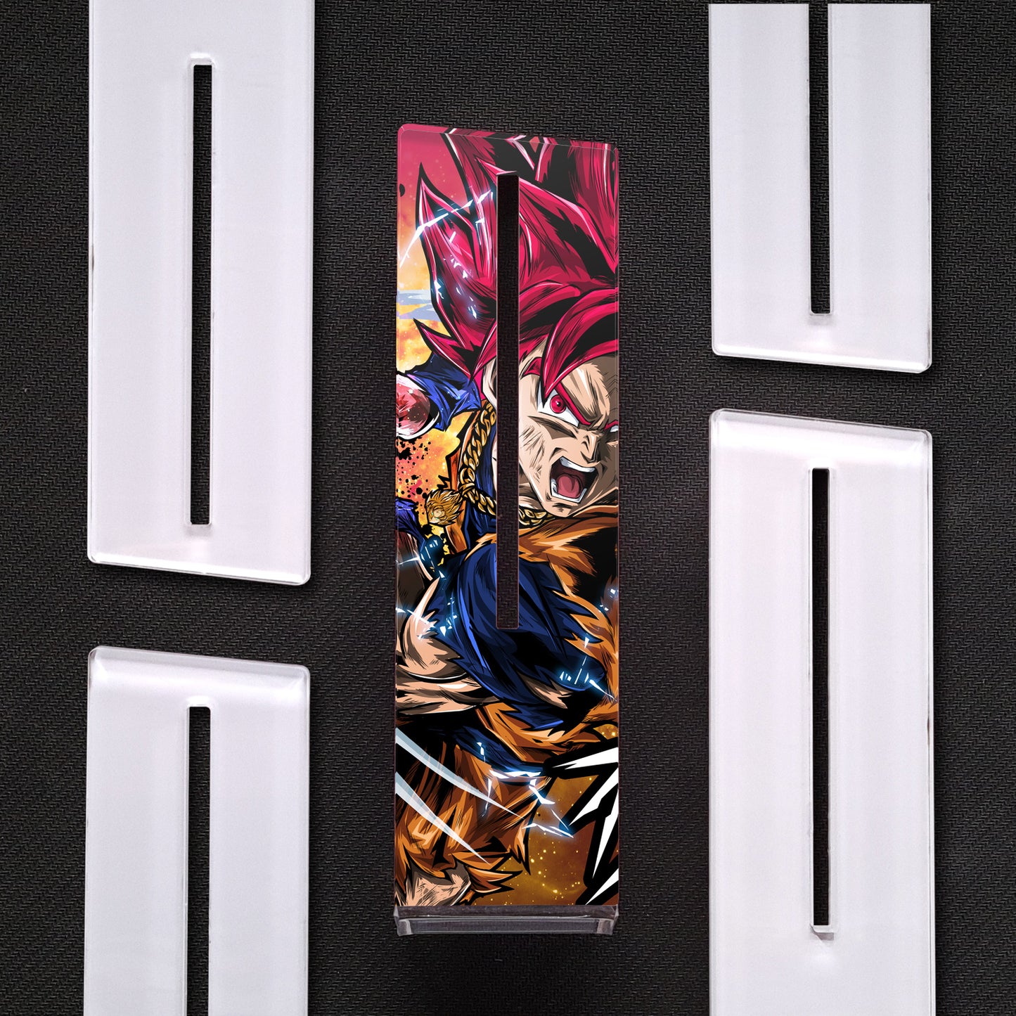 SSJ Red God Dragon Ball SSJ Red God | Soporte Gráfica Vertical Metacrilato