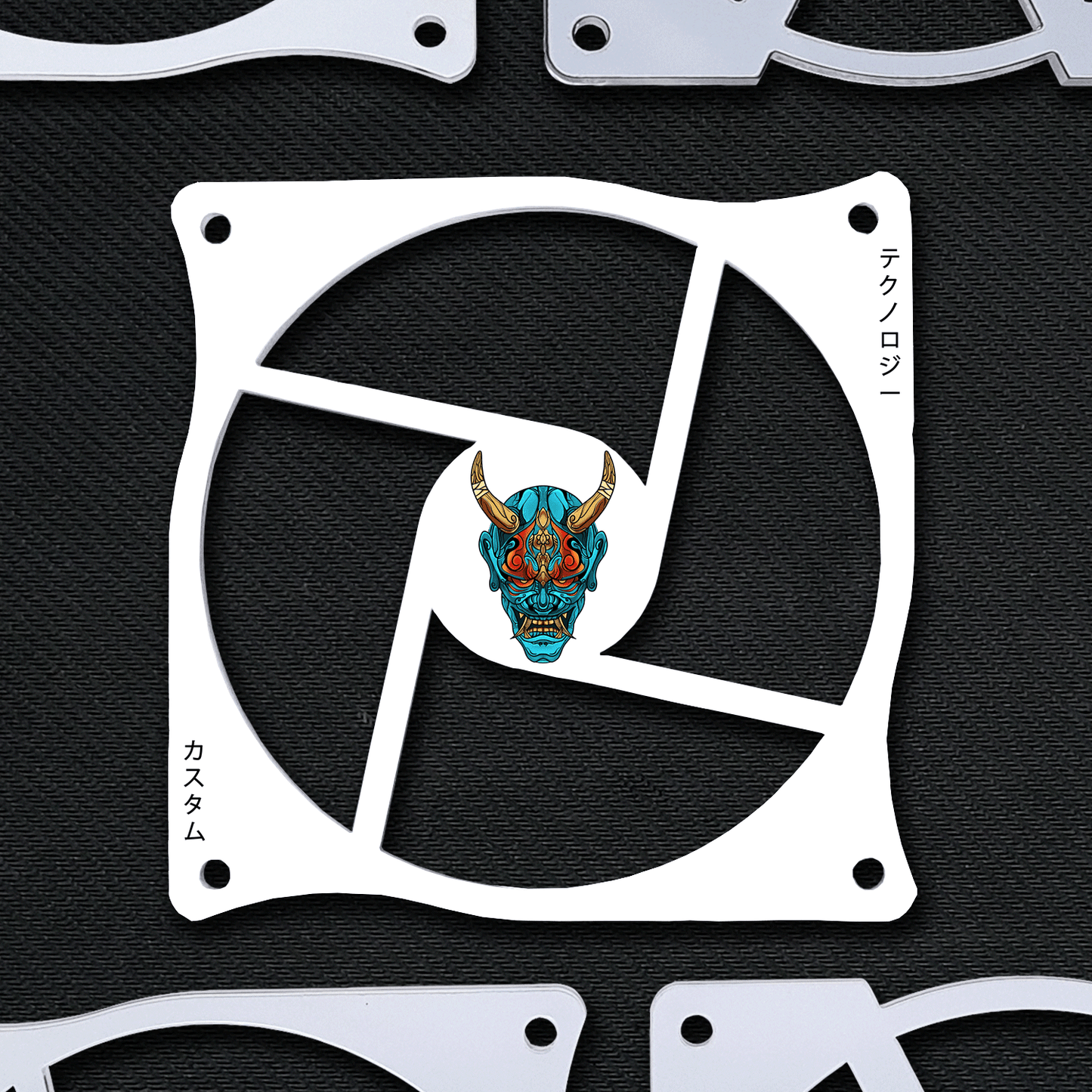 Hannya Mask (Opciones de color) | Rejilla Ventilador Acrílico