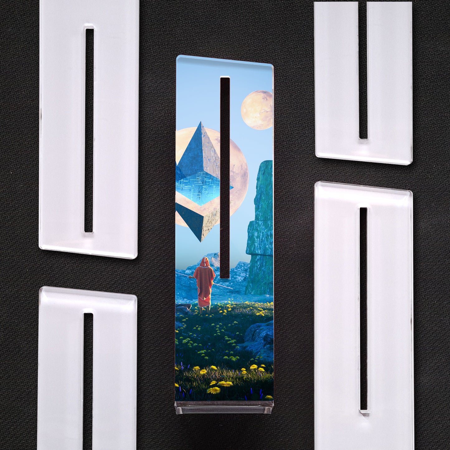 Etherium | Soporte Gráfica Vertical Acrílico
