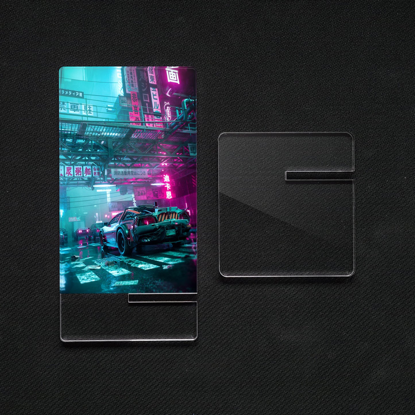 Soporte para Móvil de Coche Delorean DMC-12 "Cyberpunk", de metacrilato