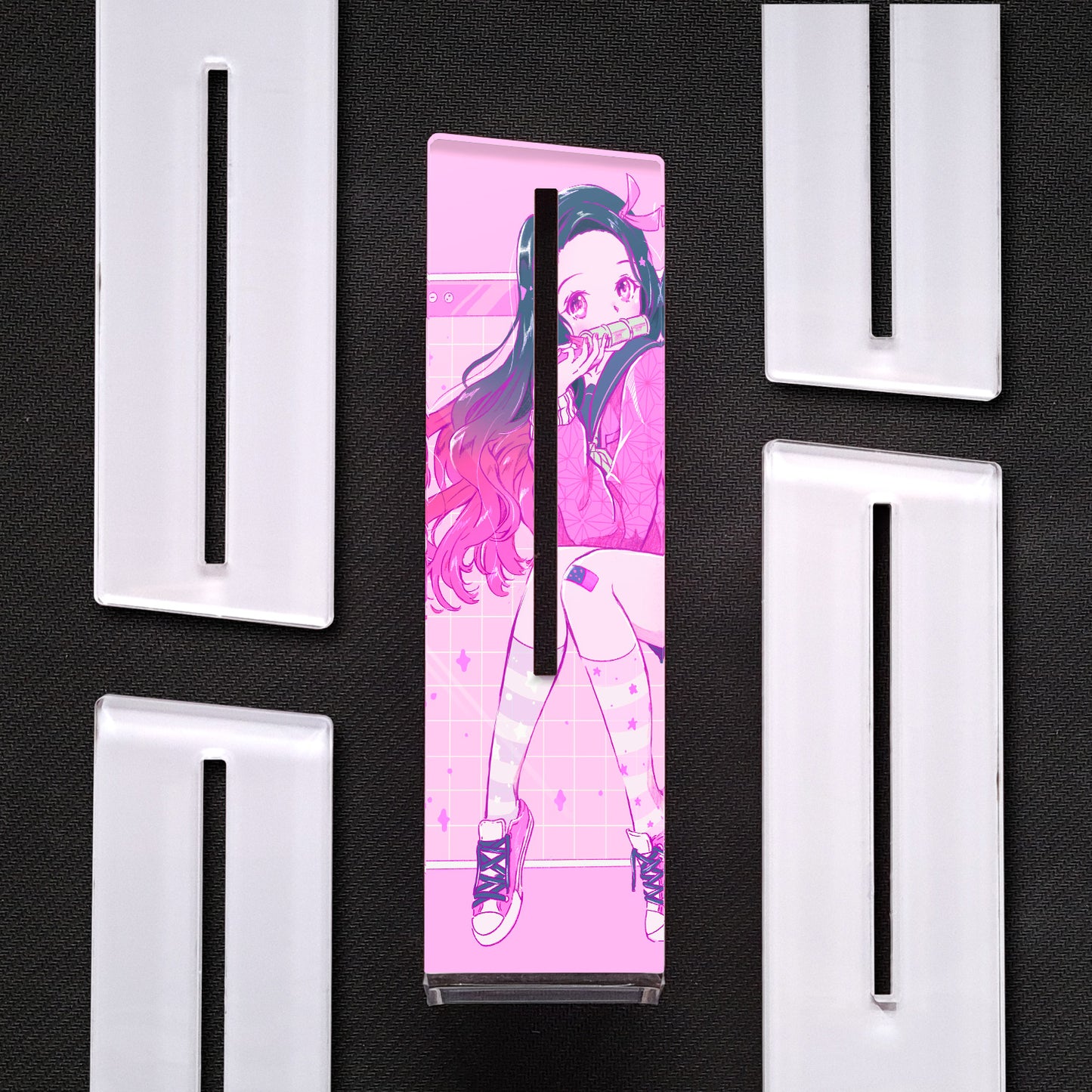 Nezuko Aesthetic School Uniform | Soporte Gráfica Vertical Metacrilato