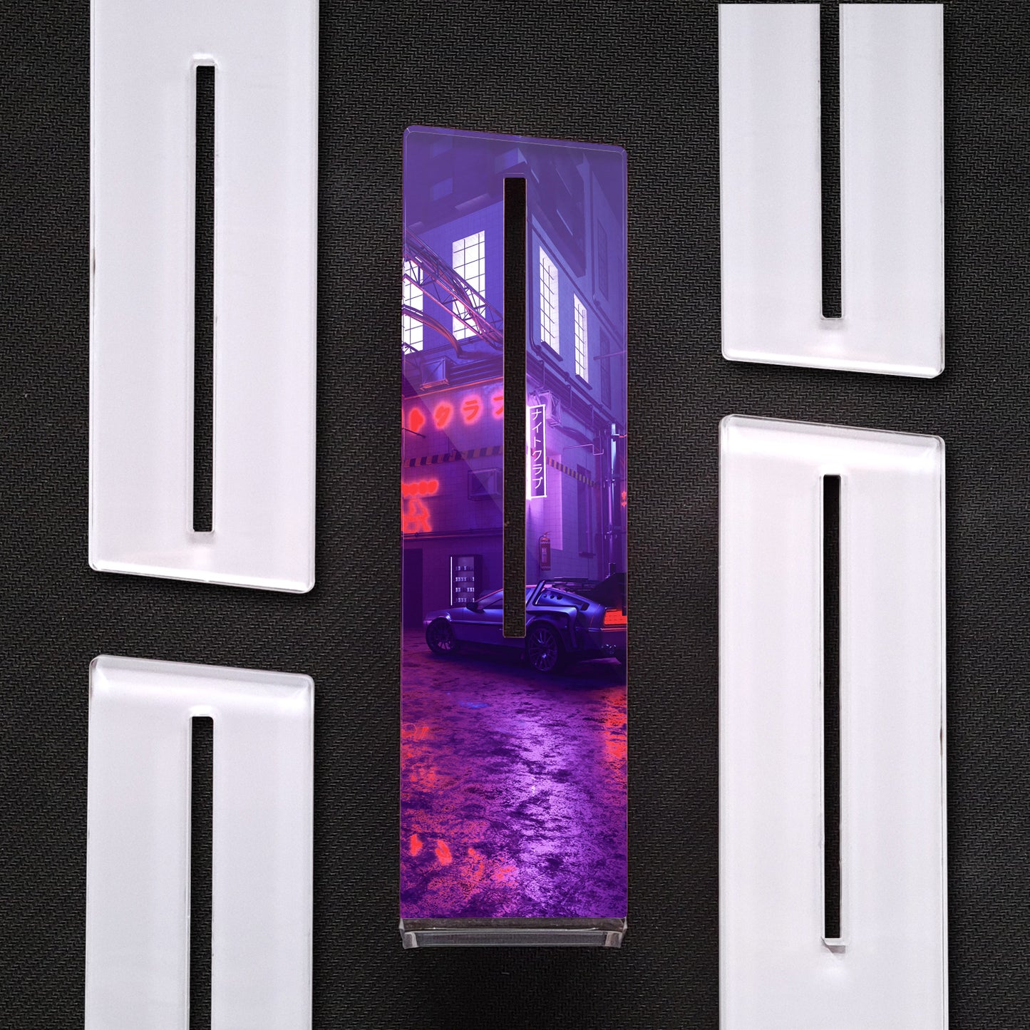 Cyber Nights | Soporte Gráfica Vertical Acrílico