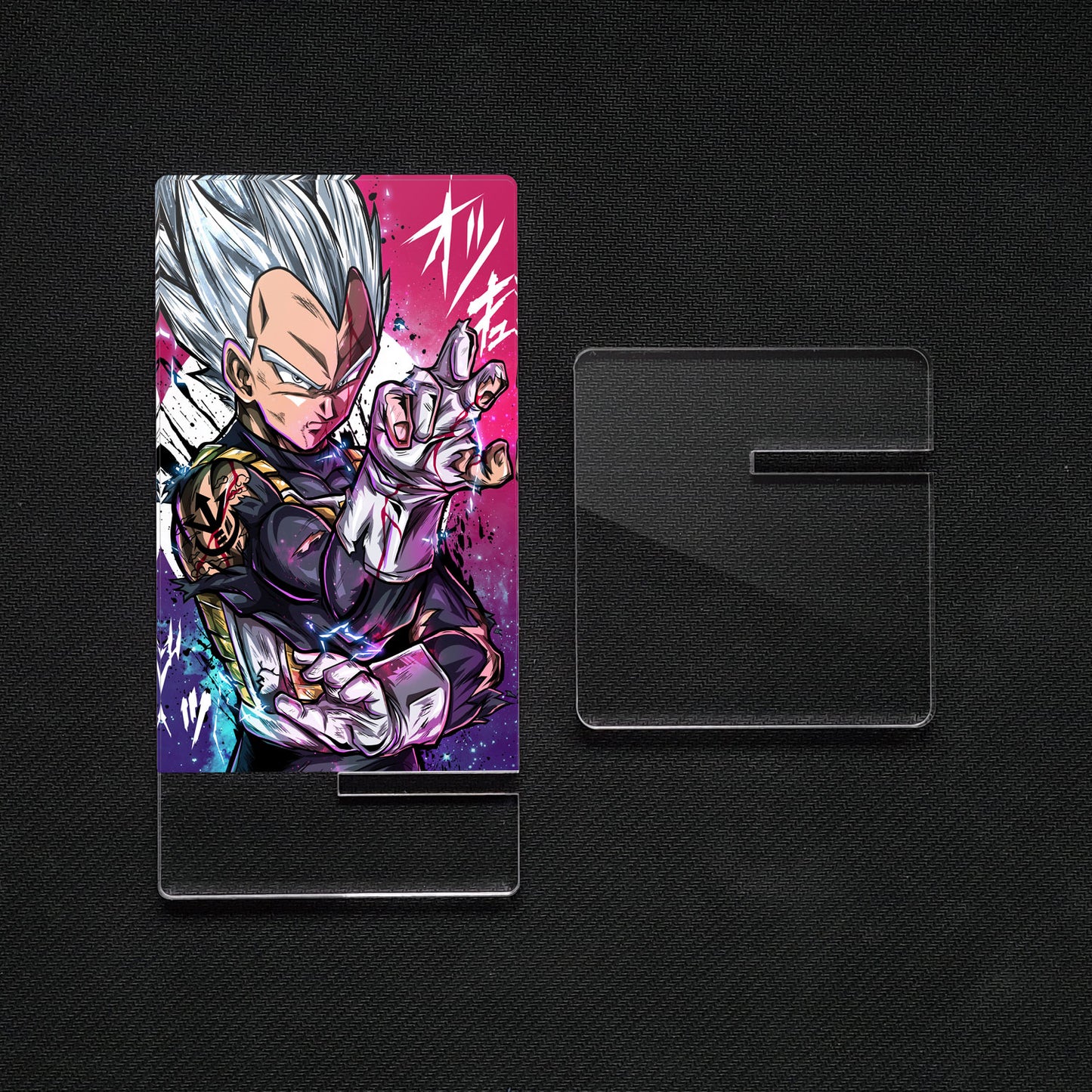 Soporte para Móvil de Dragon Ball Vegeta Mastered, de metacrilato
