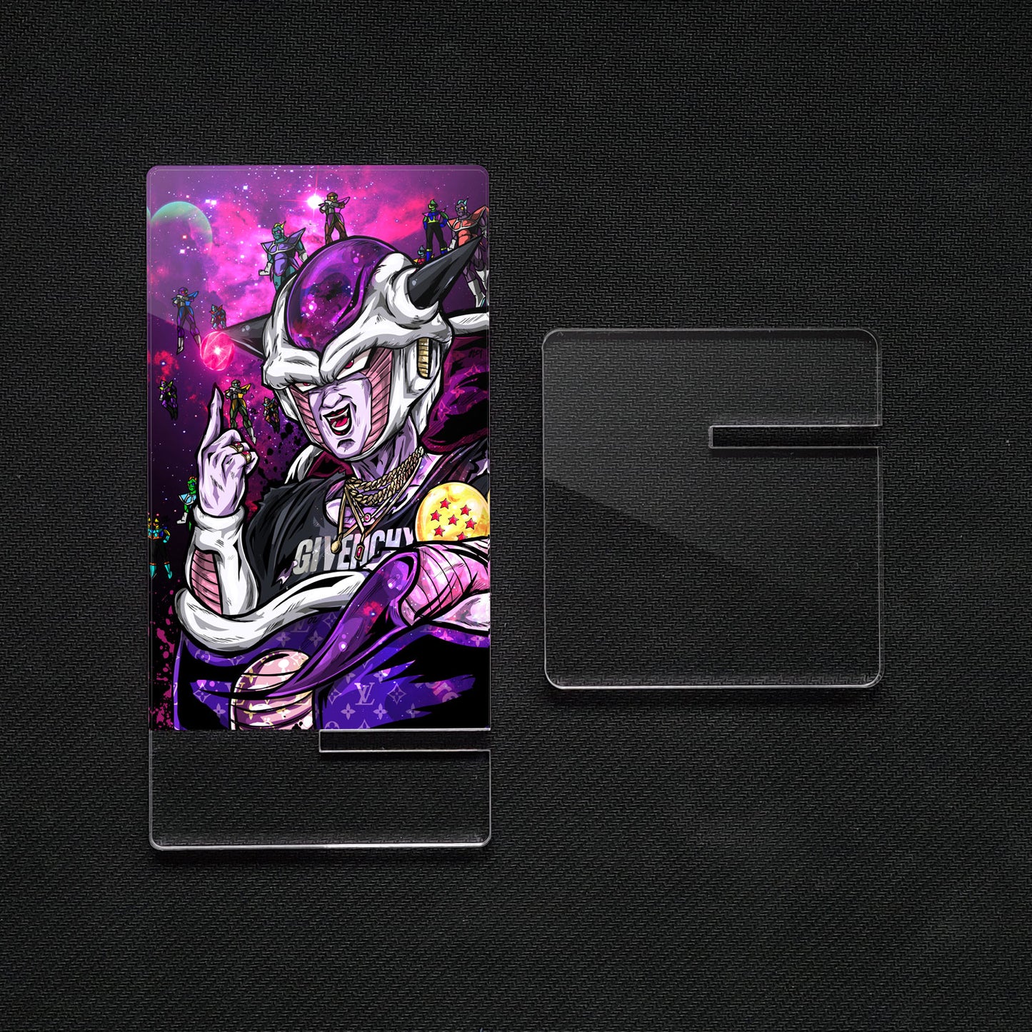 Soporte para Móvil de Dragon Ball Givenchy Frieza & Gang, de metacrilato