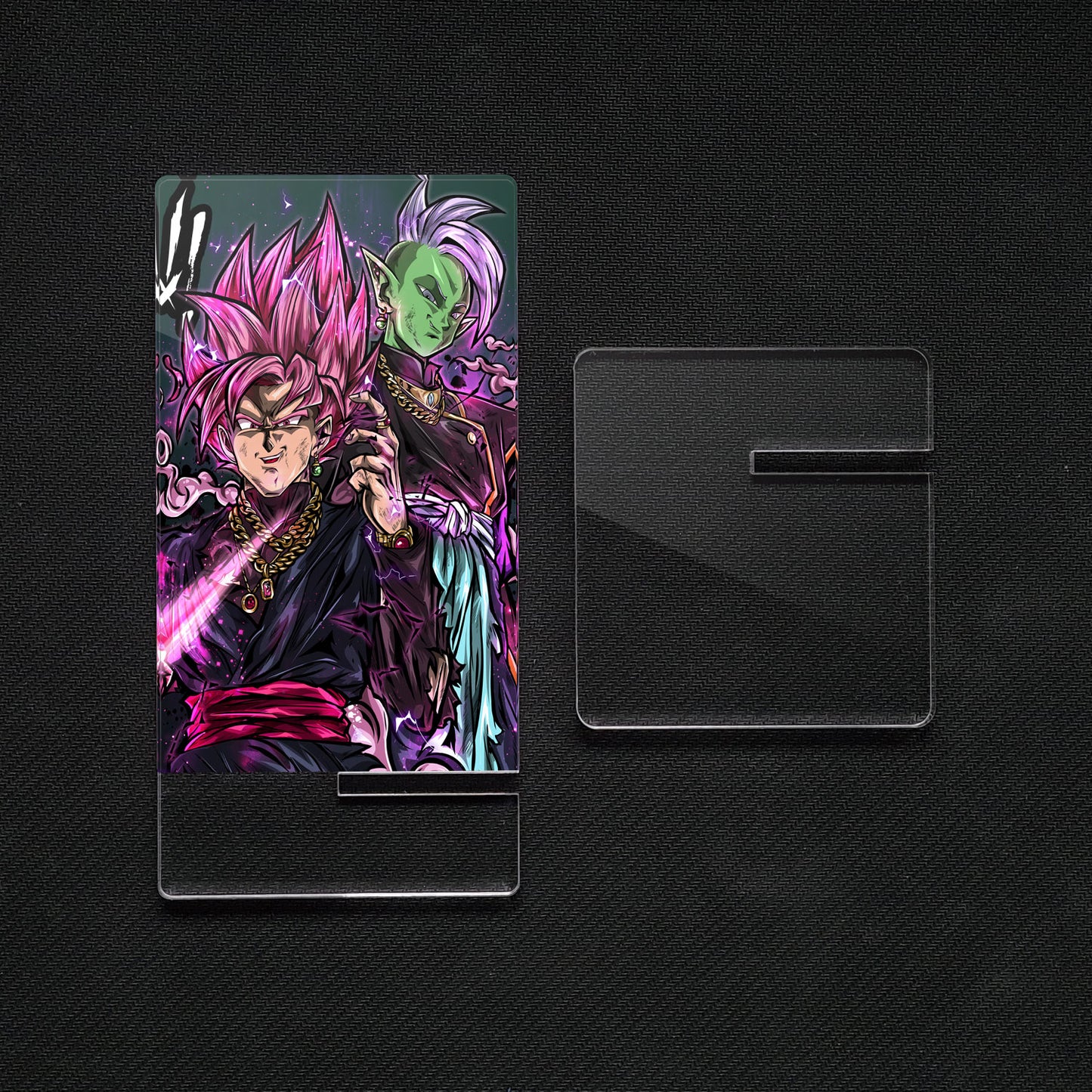 Soporte para Móvil de Dragon Ball Zamasu Black, de metacrilato