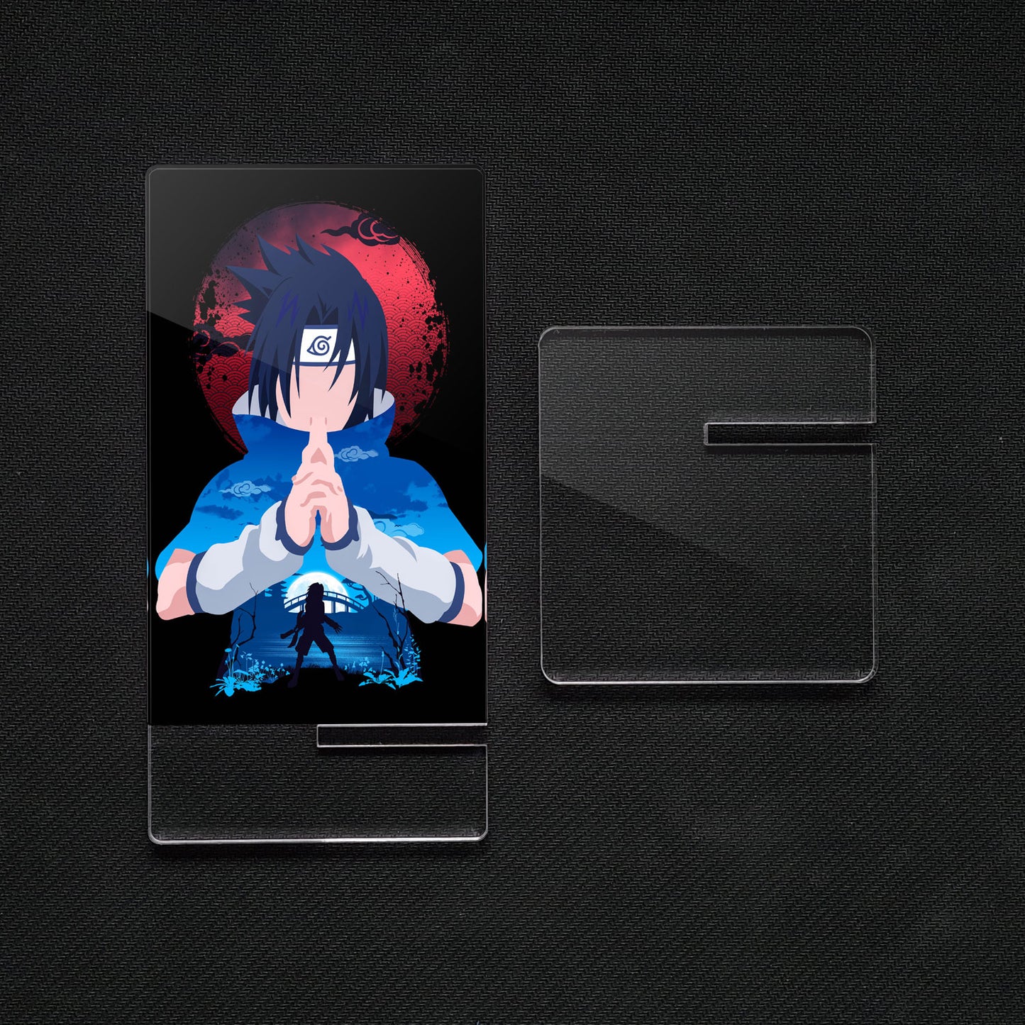 Soporte para Móvil de Naruto "Sasuke", de metacrilato