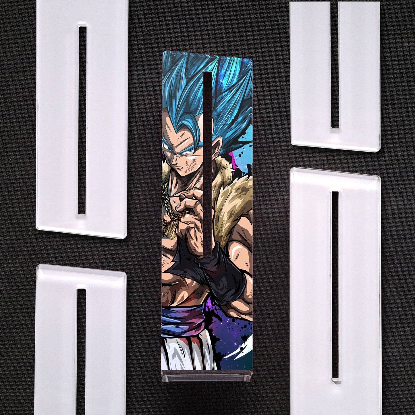 Gogeta Blue DBS Dragon Ball | Soporte Gráfica Vertical Metacrilato