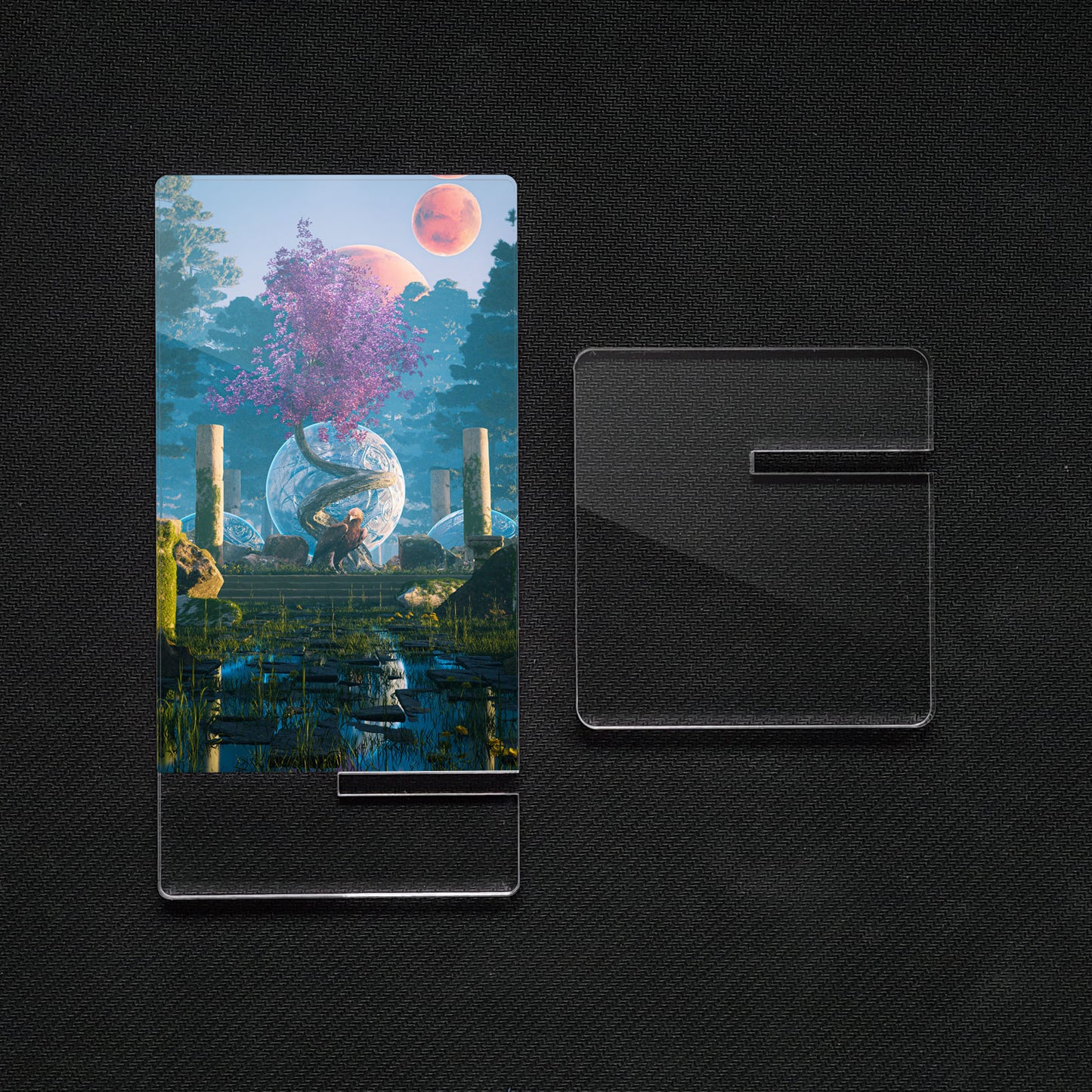Soporte para Móvil Paisaje "Void Temple", de metacrilato