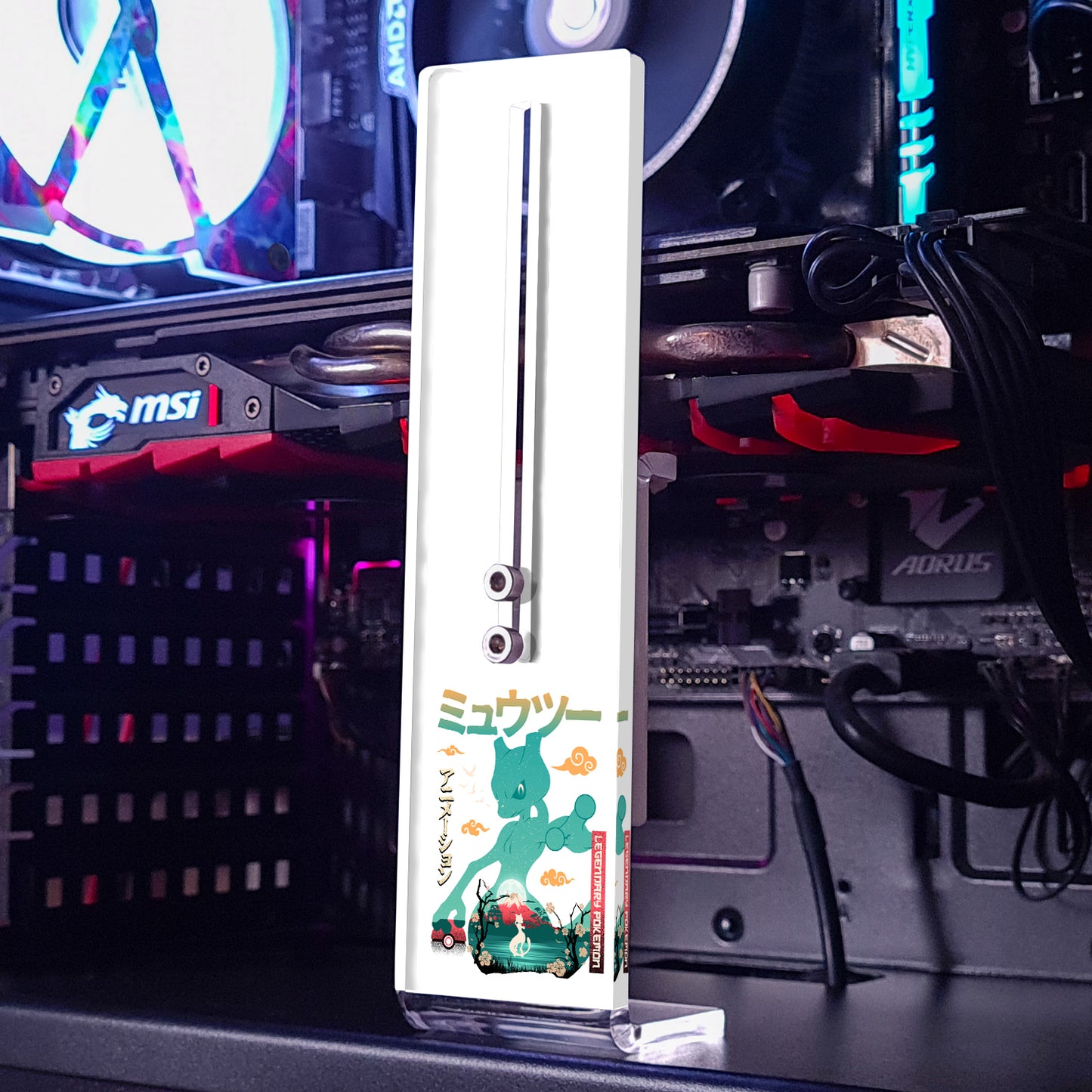 Mewtwo (Opciones de Color) | Soporte Gráfica Vertical Acrílico
