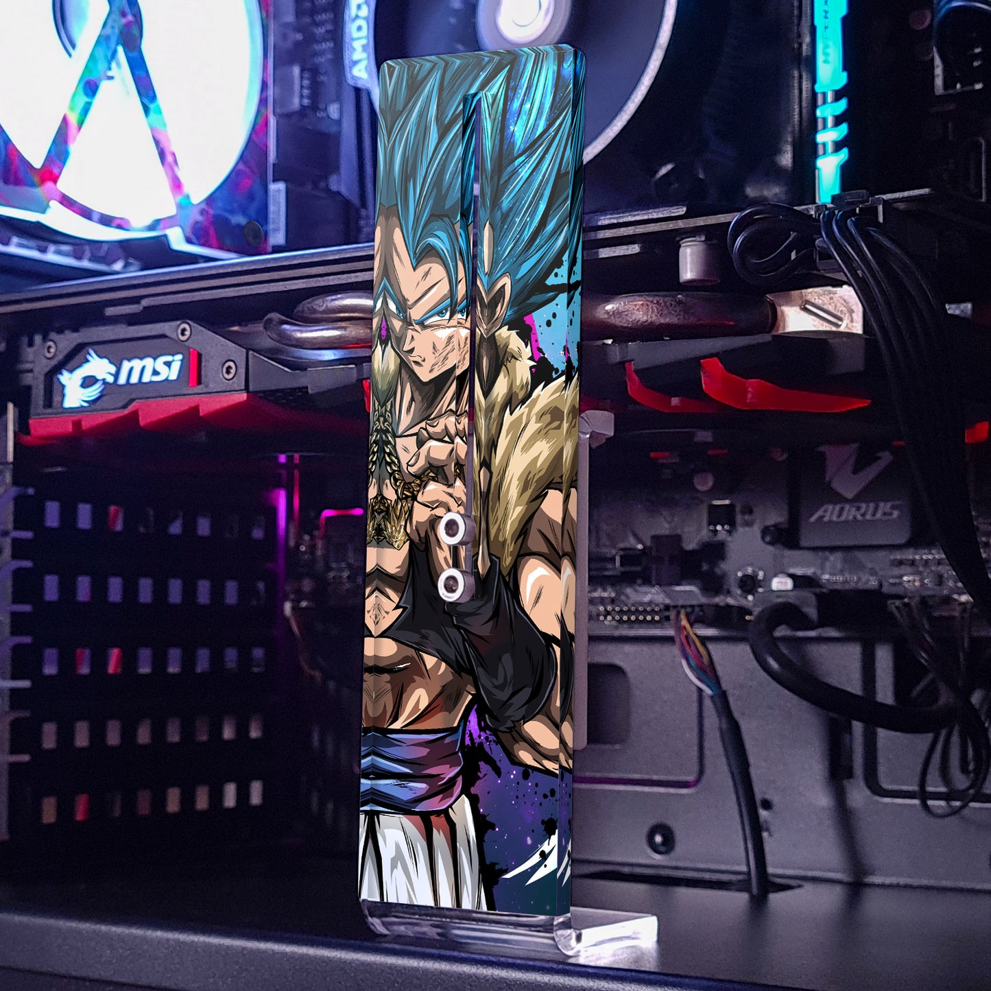 Gogeta Blue DBS Dragon Ball | Soporte Gráfica Vertical Metacrilato