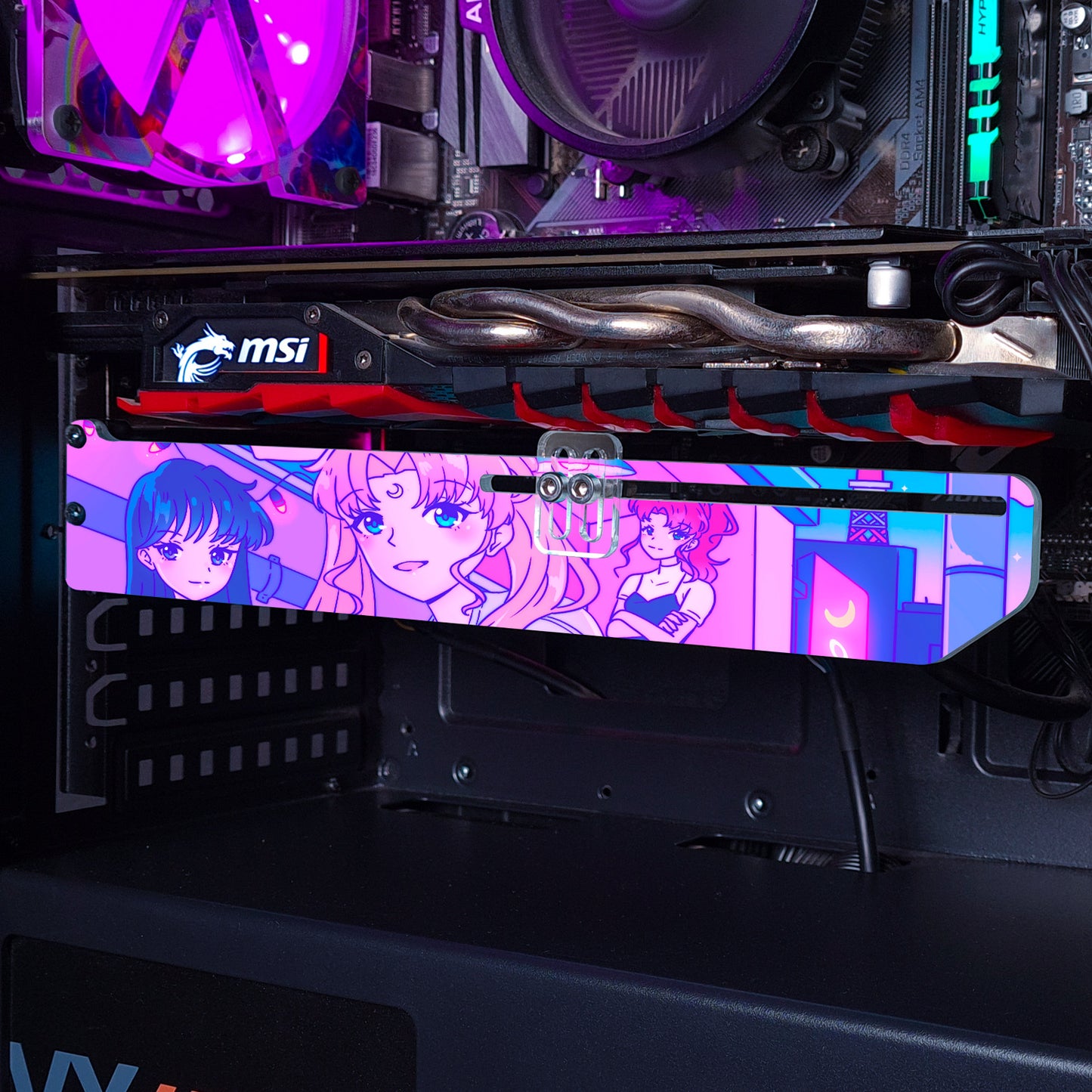 Sailor Moon Squad | Soporte Gráfica Horizontal Acrílico