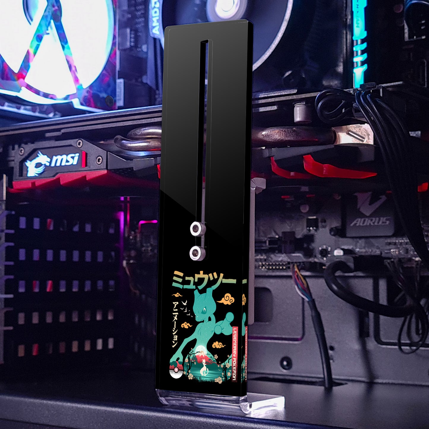 Mewtwo (Opciones de Color) | Soporte Gráfica Vertical Acrílico