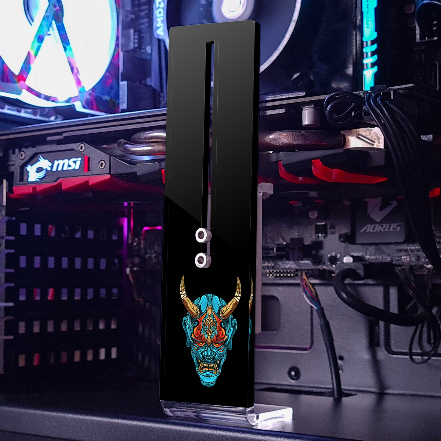 Hannya Mask (Opciones de Color) | Soporte Gráfica Vertical Acrílico