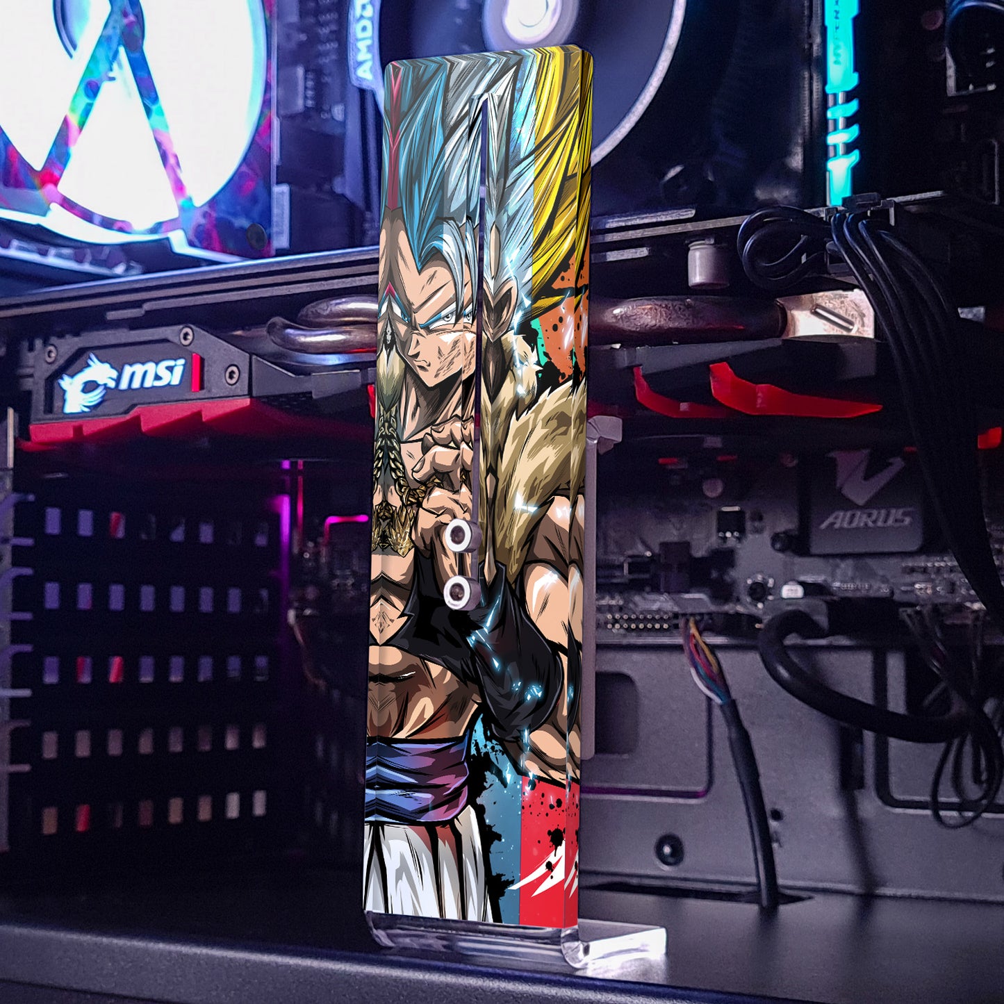 Gogeta all Forms, Dragon Ball | Soporte Gráfica Vertical Metacrilato