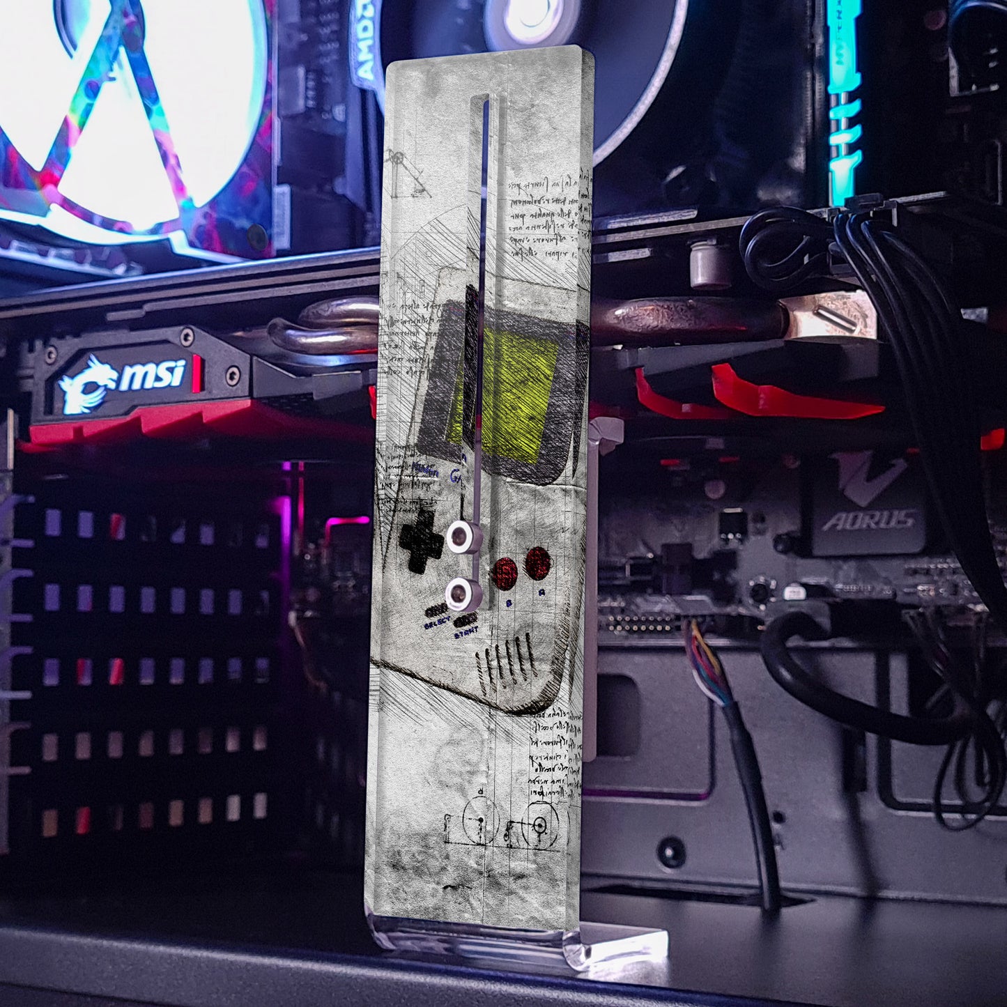 Gamer Code | Soporte Gráfica Vertical Metacrilato