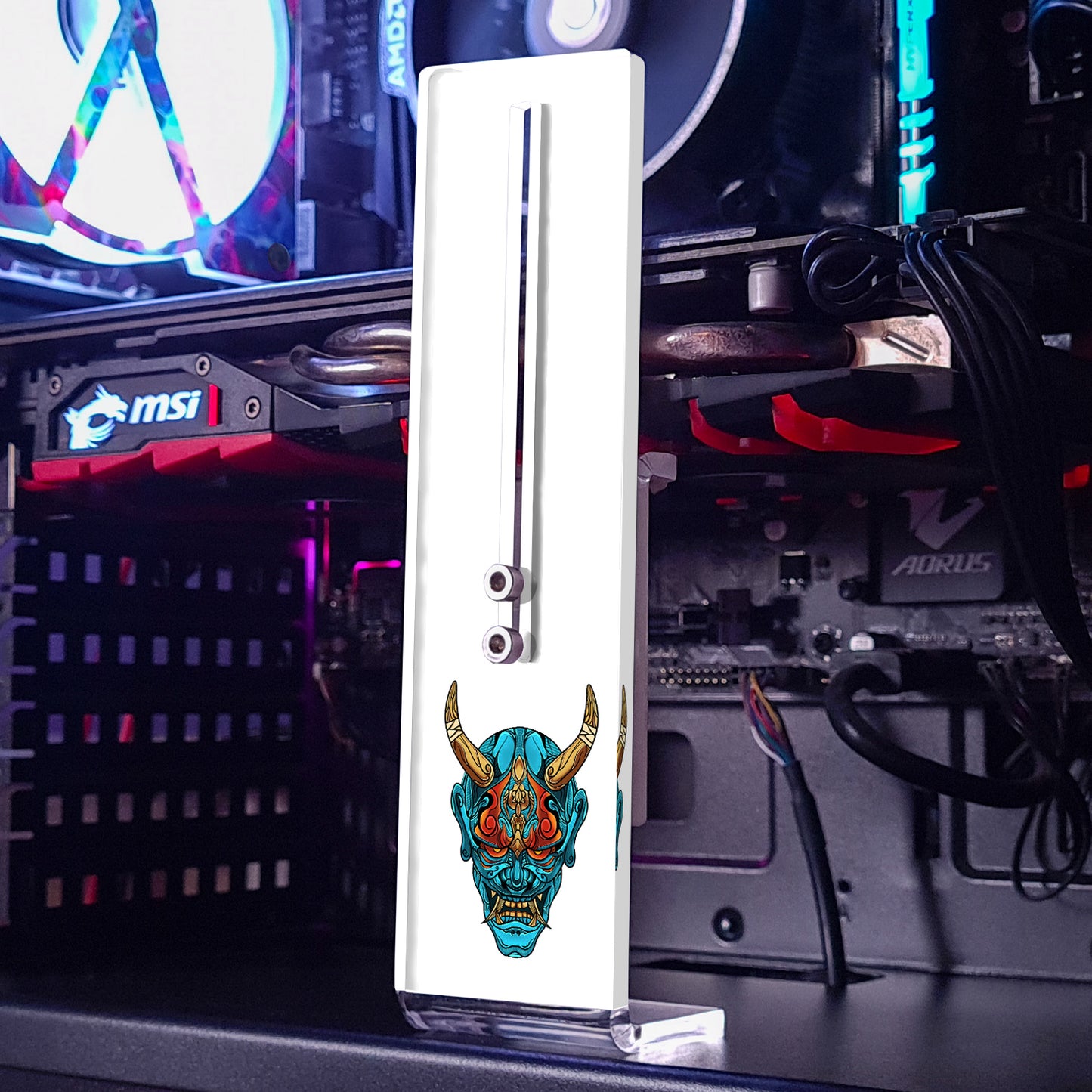 Hannya Mask (Opciones de Color) | Soporte Gráfica Vertical Acrílico