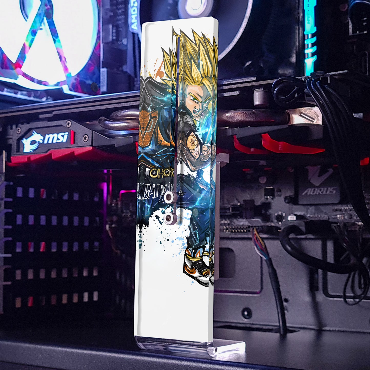 SS2 Goku Dragon Ball | Soporte Gráfica Vertical Metacrilato