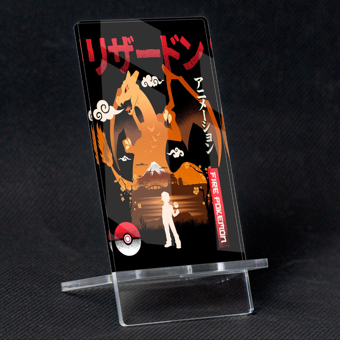 Soporte para Móvil de Pokémon Charizard, de metacrilato