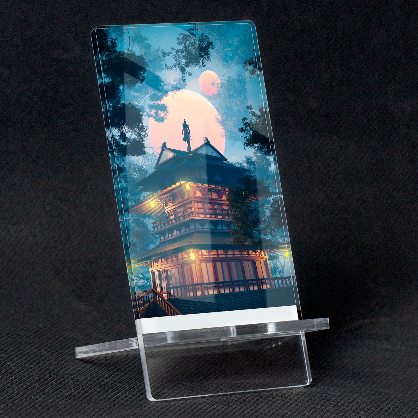 Soporte para Móvil Paisaje "Ronin", de metacrilato
