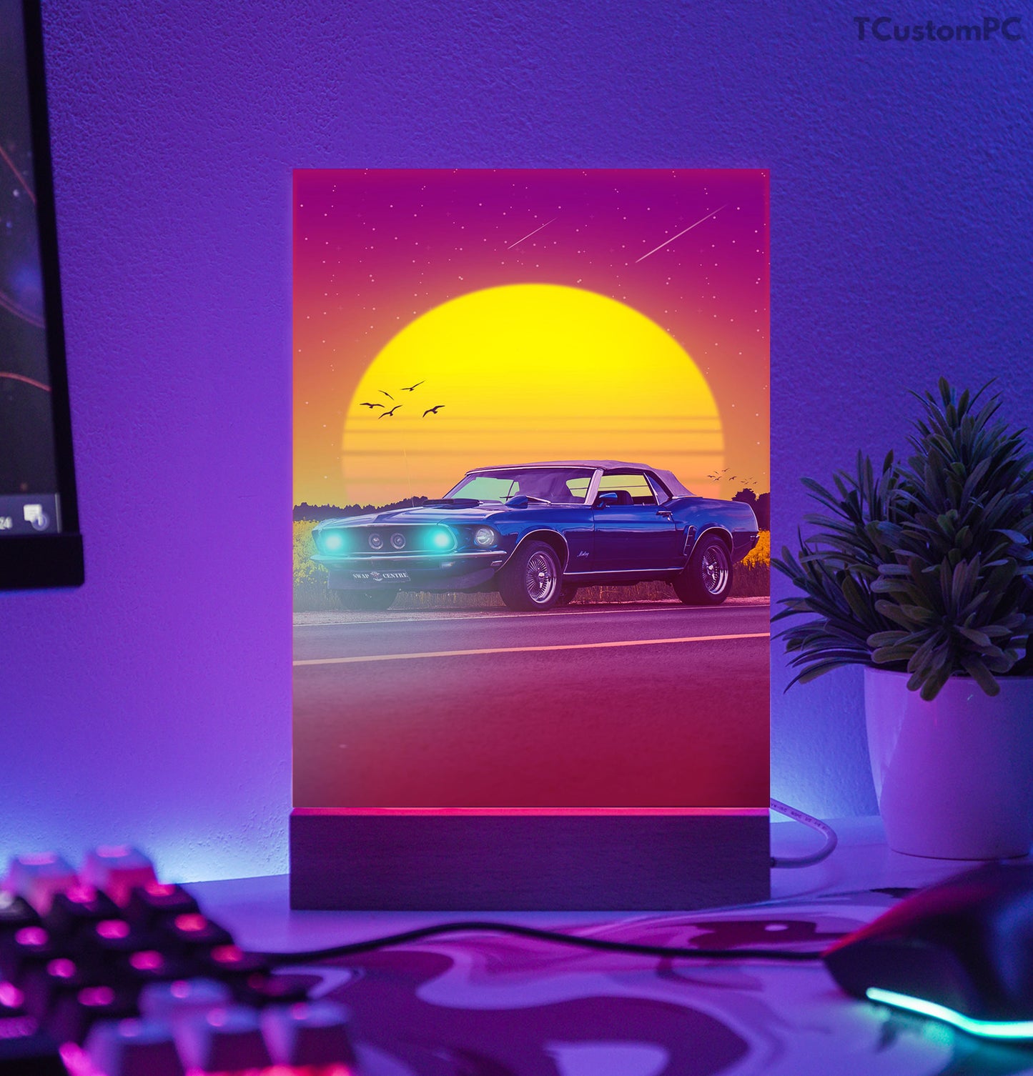 TC-Lamp Mustang carro desportivo "sunset".