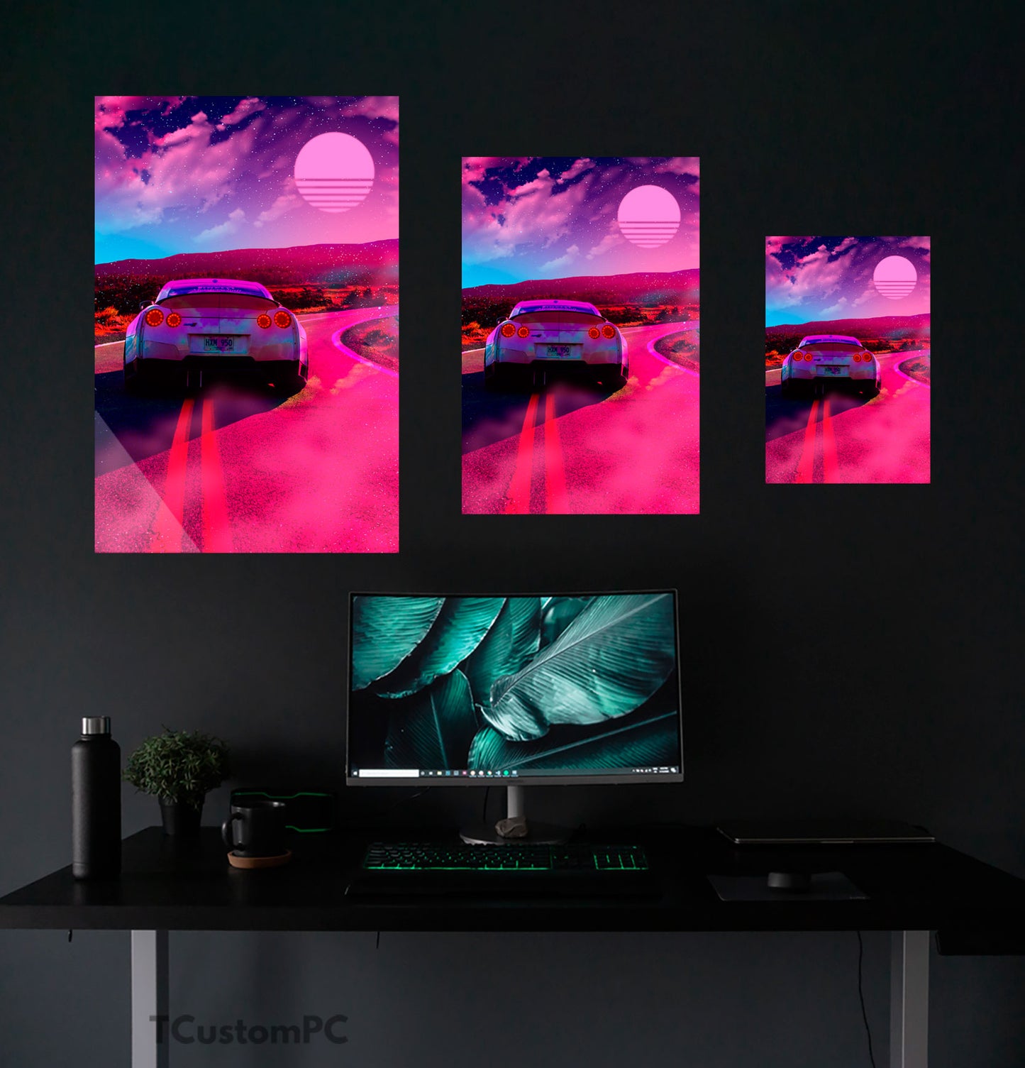 Sports Car Nissan GT-R "Night Trip" painting