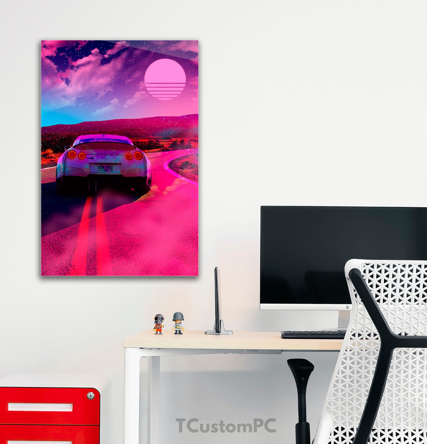 Sports Car Nissan GT-R "Night Trip" painting