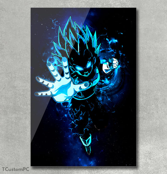 Vegeta painting "Blue God Warrior Vector", Dragon Ball