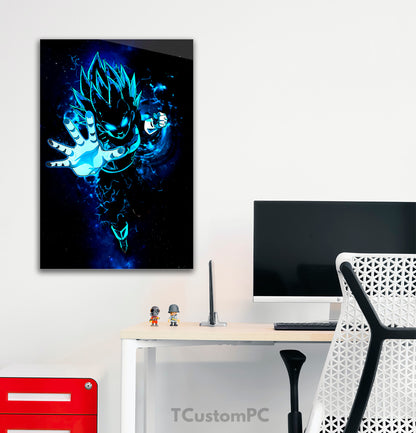 Pintura de Vegeta "Vetor Guerreiro Deus Azul", Dragon Ball