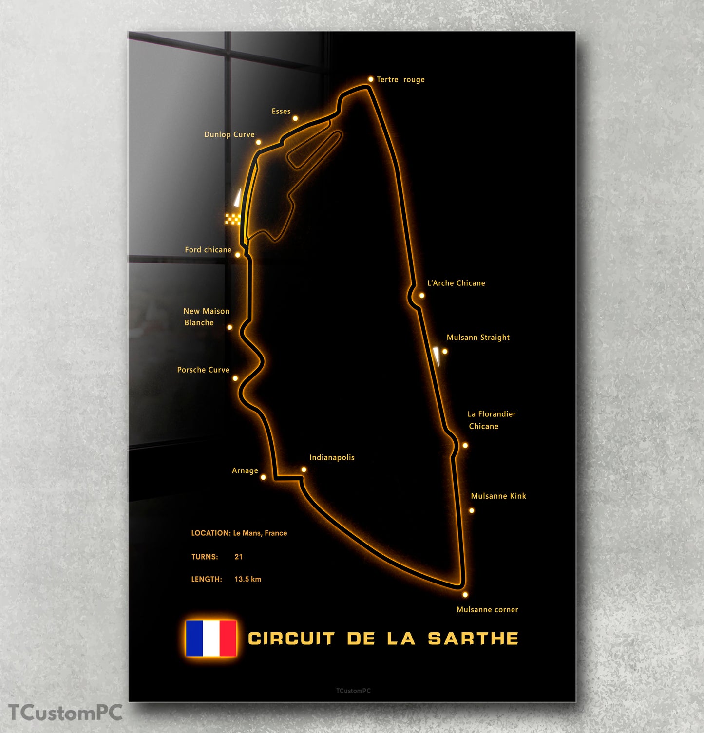 Mapa do circuito das 24 Horas de Le Mans