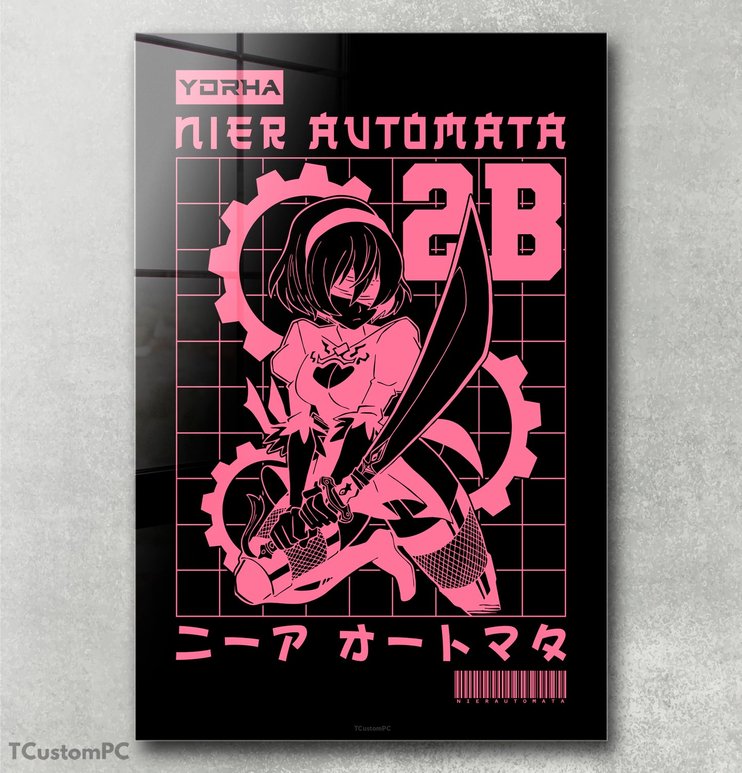 Quadro 2B Nier Automata, estilo de rua