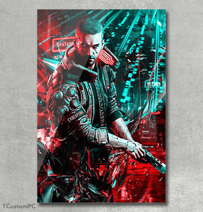 Cyberpunk painting "2077 vector"