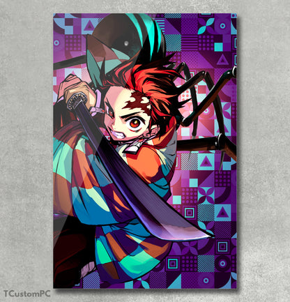 Demon Slayer Tanjiro, pintura de Kimetsu no Yaiba