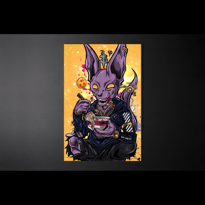 Wall Art Dragon Ball, Beerus X Off White