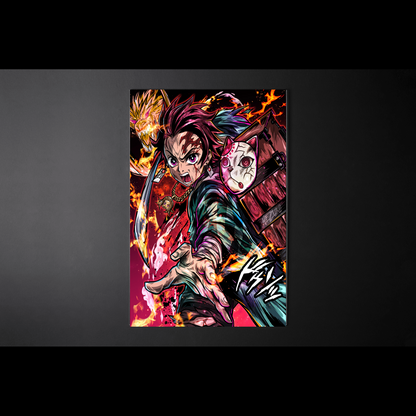 Wall Art de Kimetsu no Yaiba, Tanjiro "Breath of Fire"