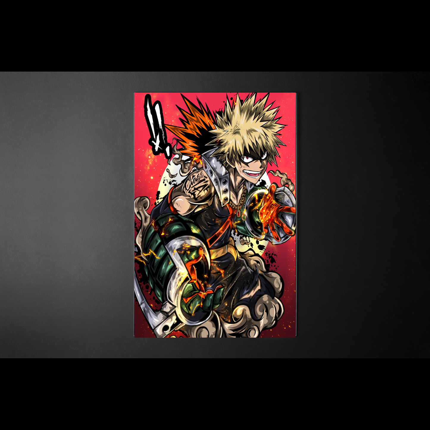 Wall Arts My Hero Academy, Bakugou "Explosions"