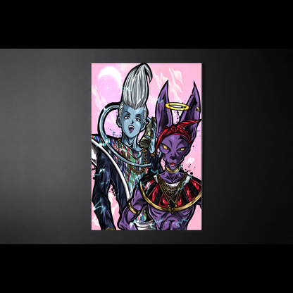 Wall Art Dragon Ball, Beerus X Whis