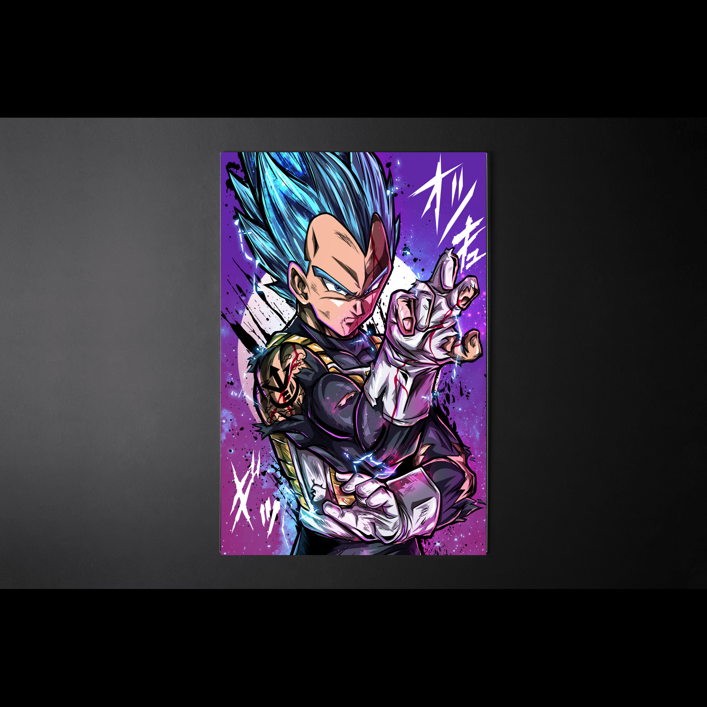 Wall Art Dragon Ball, Vegeta SS God Blue