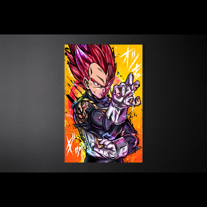 Wall Art Dragon Ball, Vegeta SS God Red