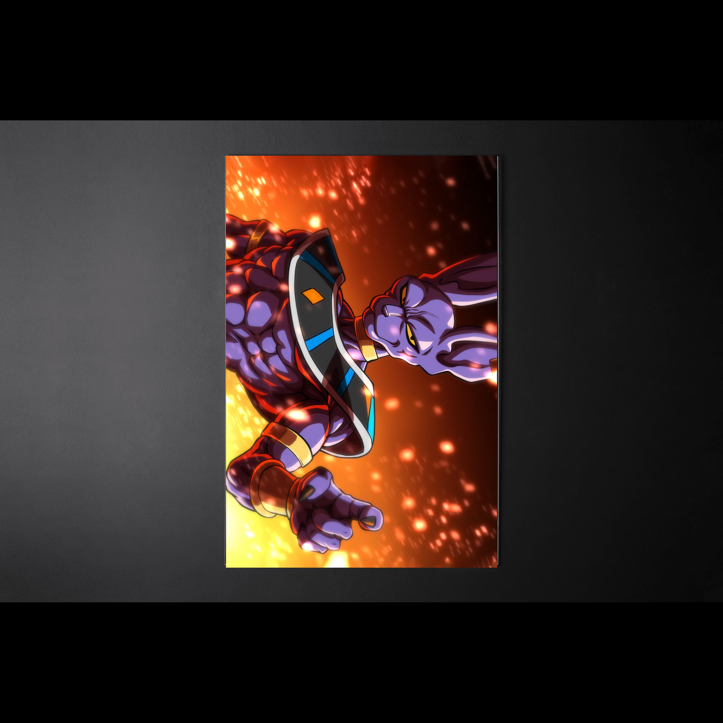 Wall Art Beerus Flames DB