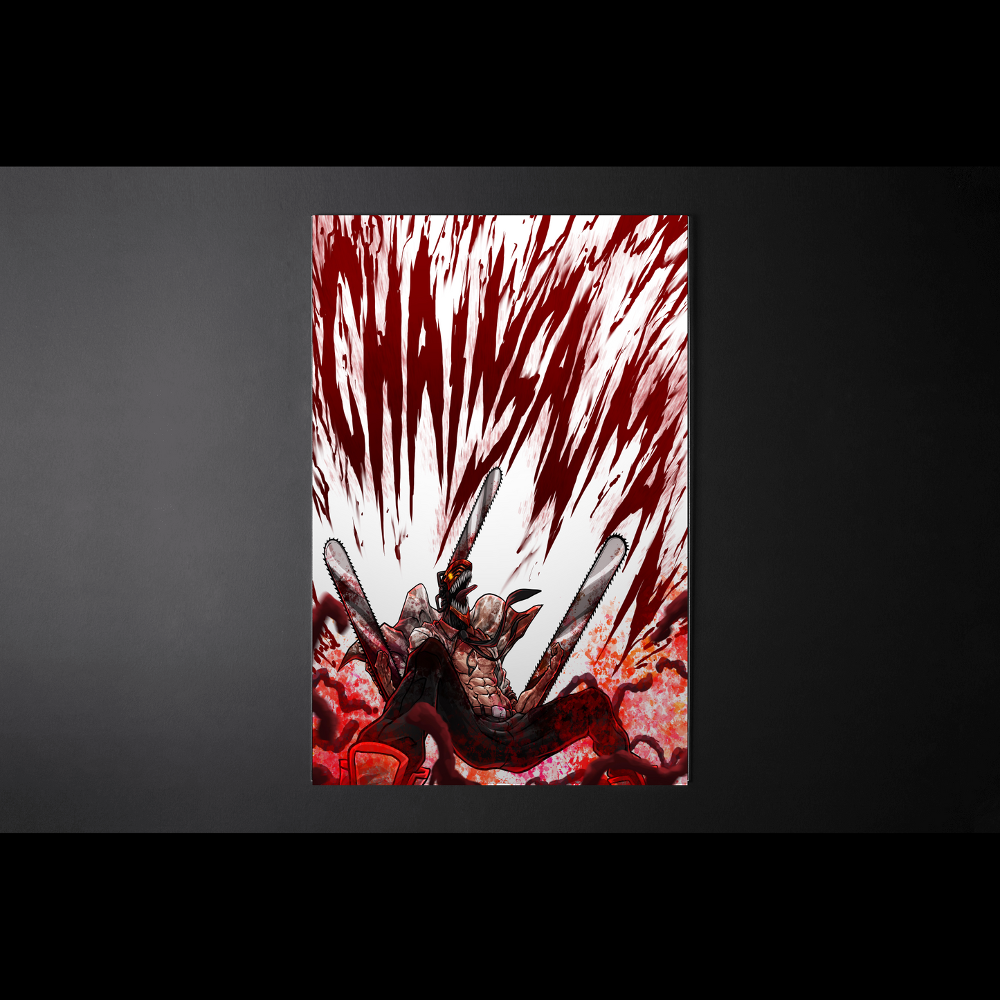 Wall Art Chainsaw Man blood 2