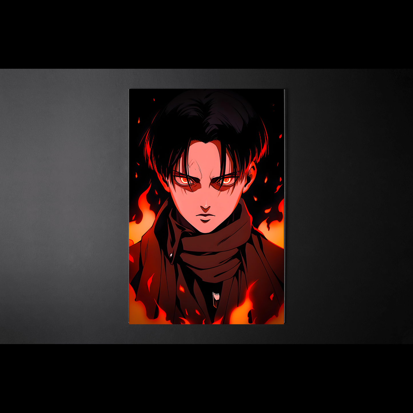 Wall Art Levi Fire Attack on Titan