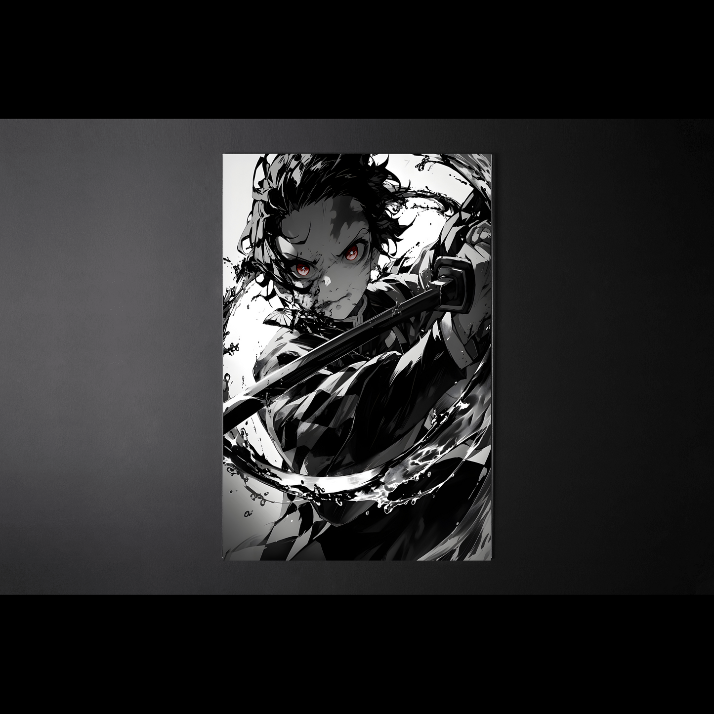 Wall Art Tanjiro 1 Black Paint Style