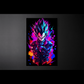 Wall Art Vegeta Black Colorful