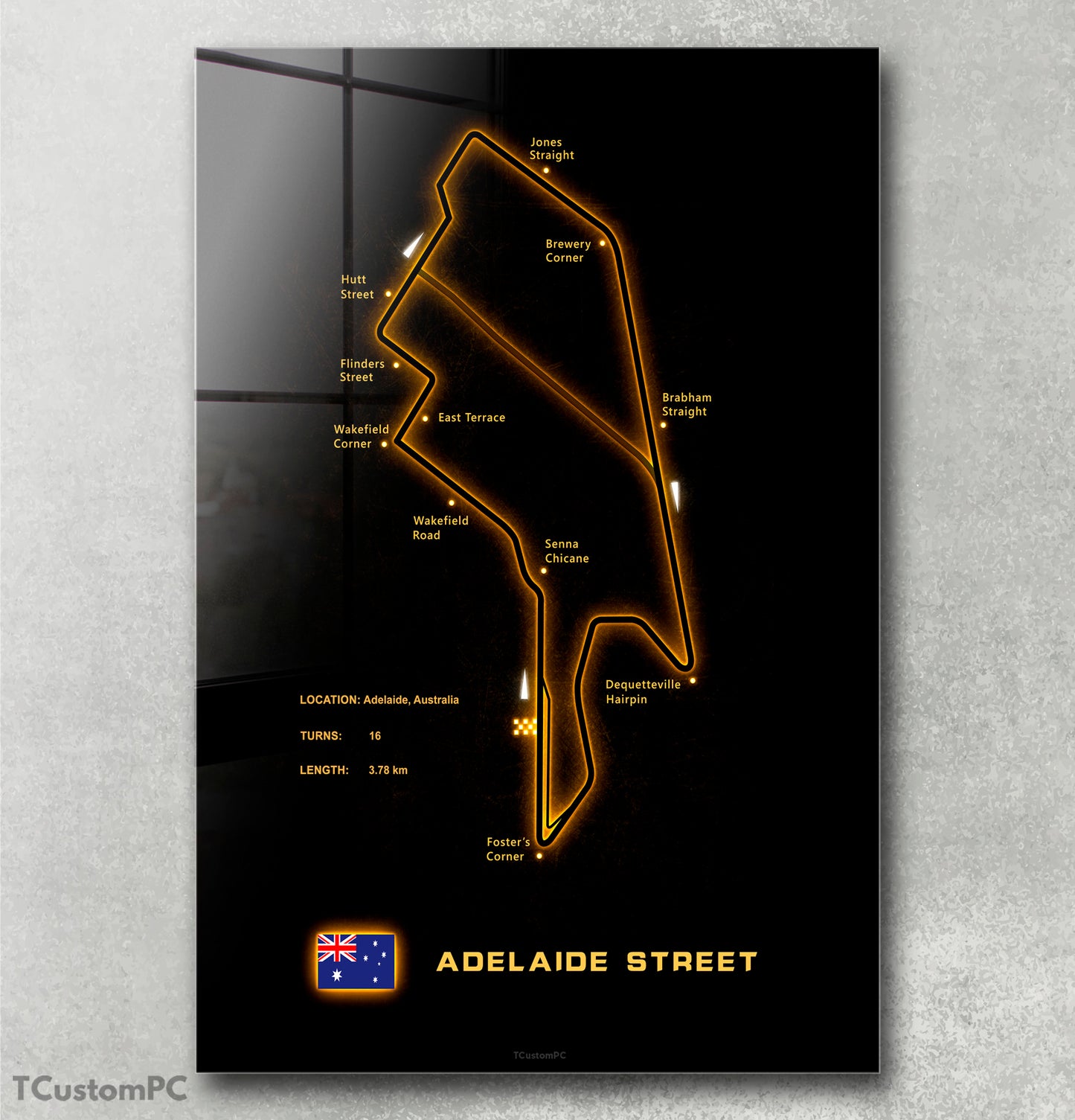 Adel Aide Street Circuit frame