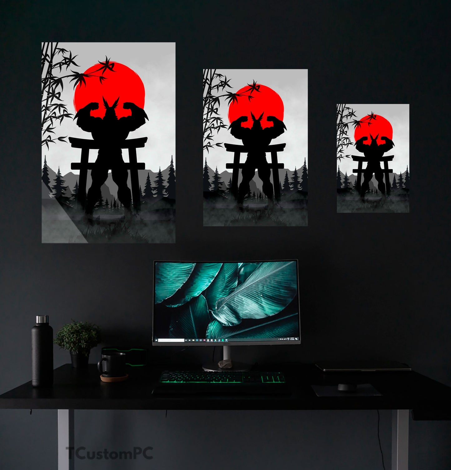 All Might Silhouette painting