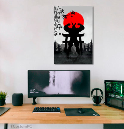 All Might Silhouette painting