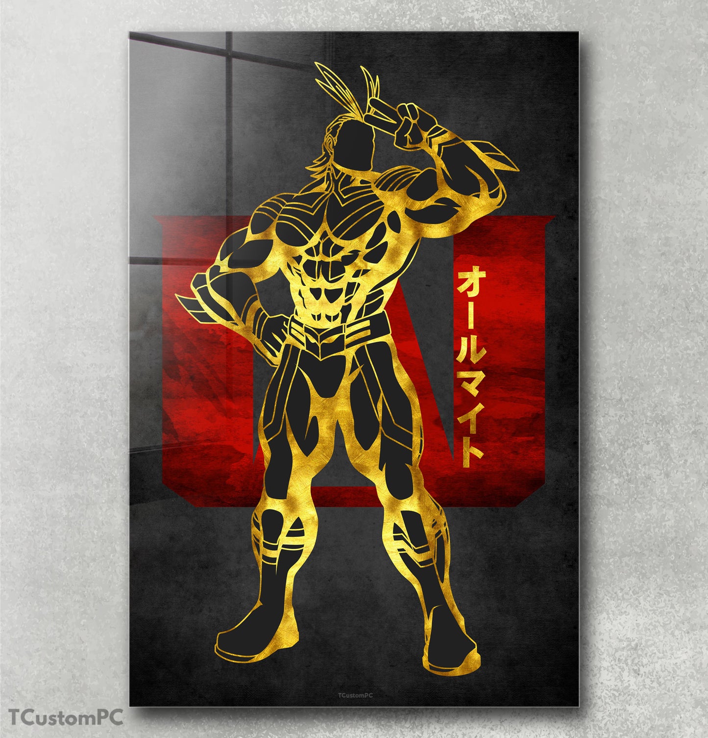 All Might Red Golden painting